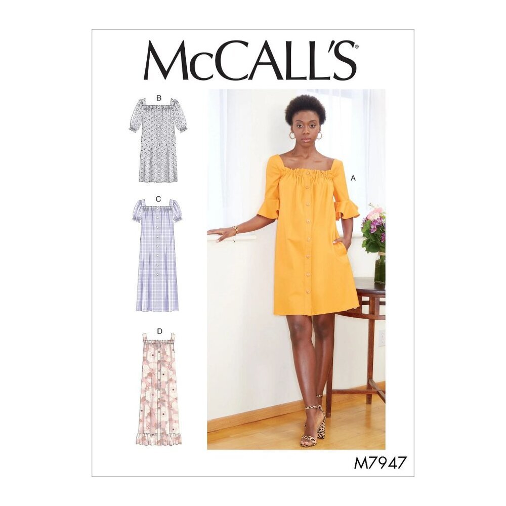 McCall's Sewing Pattern‎ 7947 10229 Dresses Misses Size XS-MED